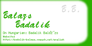 balazs badalik business card
